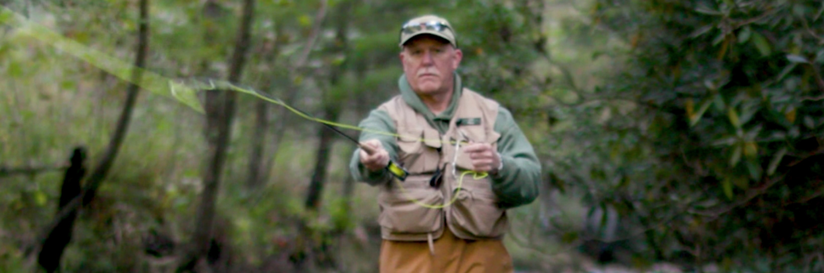 Man fly-fishing